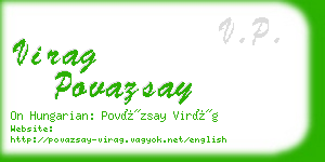 virag povazsay business card